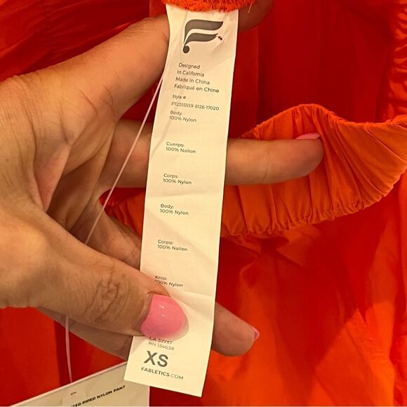 Fabletics Ultra High Waisted Piped Nylon Pant NWT! in Passion Orange size XS - Picture 8 of 14